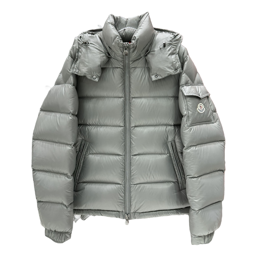 Moncler Maya Hooded Down Jacket in Gray