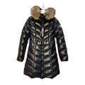 Moncler Fulmarus Chevron-Quilted Hooded Puffer Coat in Black