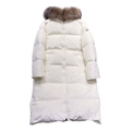 Moncler Marrionnier Long Down Coat in Ivory