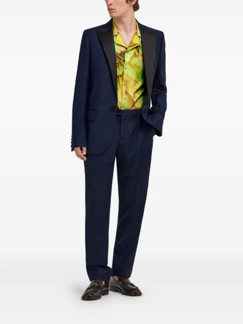 Roberto Cavalli satin-trim blazer