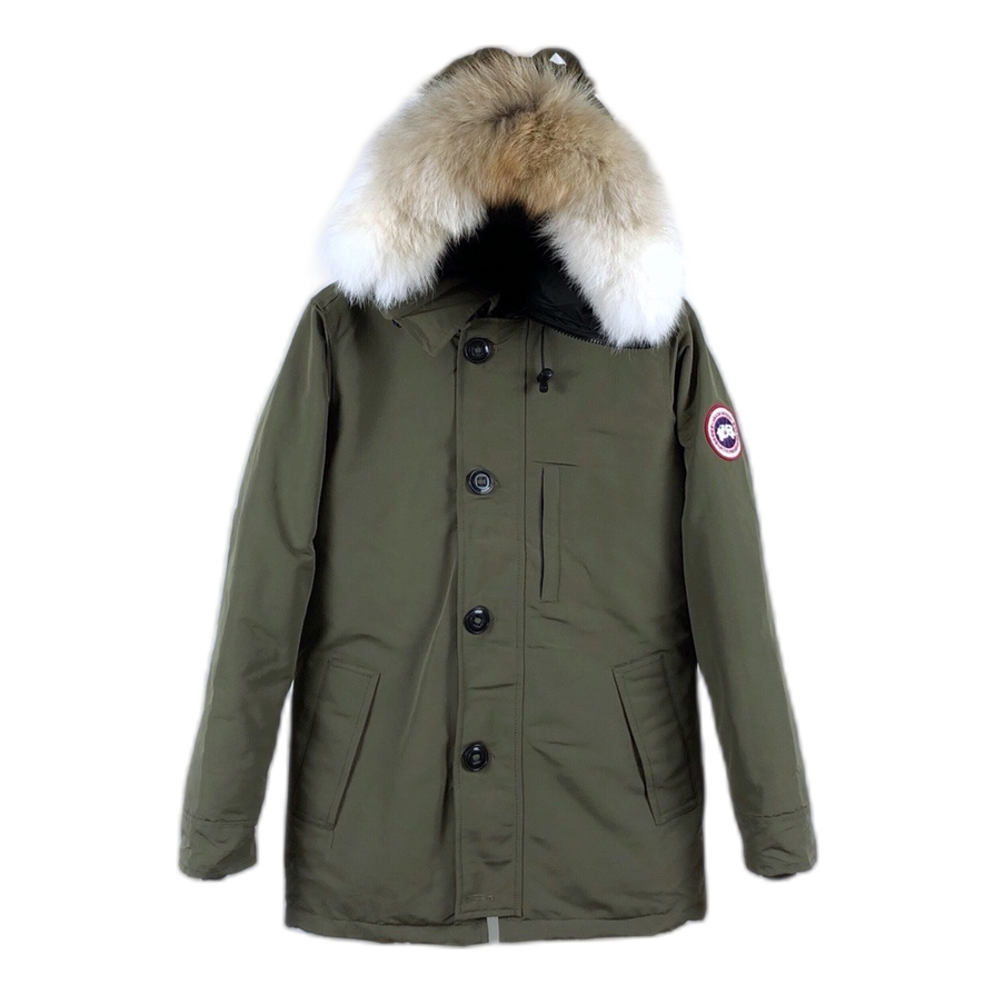 Canada Goose Chateau Down Parka with Fur-Trimmed Hood - Military Green