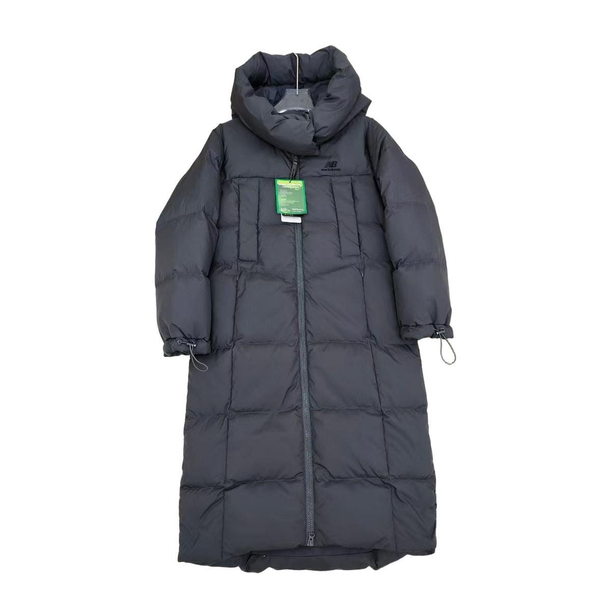 New Balance Long Hooded Puffer Coat - Black