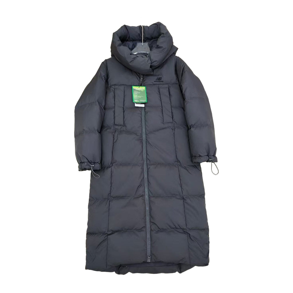 New Balance Long Hooded Puffer Coat - Black