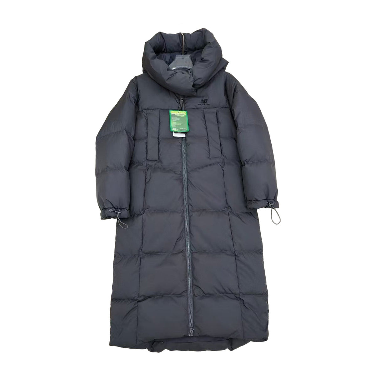 New Balance Long Hooded Puffer Coat - Black