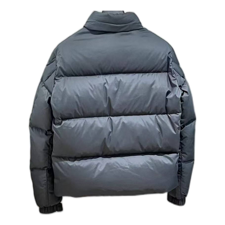 Moncler Stand-Collar Quilted Down Jacket in Black