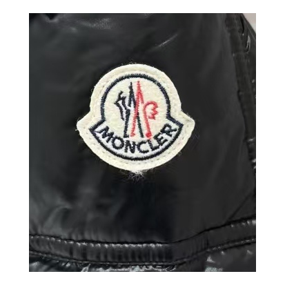 Moncler Narrow-Quilt Fur-Trim Hooded Long Down Coat in Black