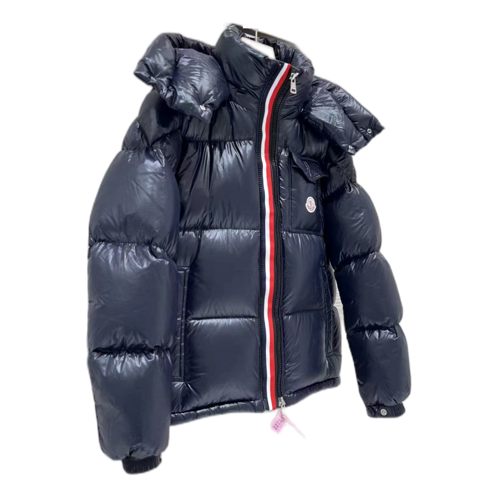 Moncler Montbeliard Hooded Down Jacket in Navy