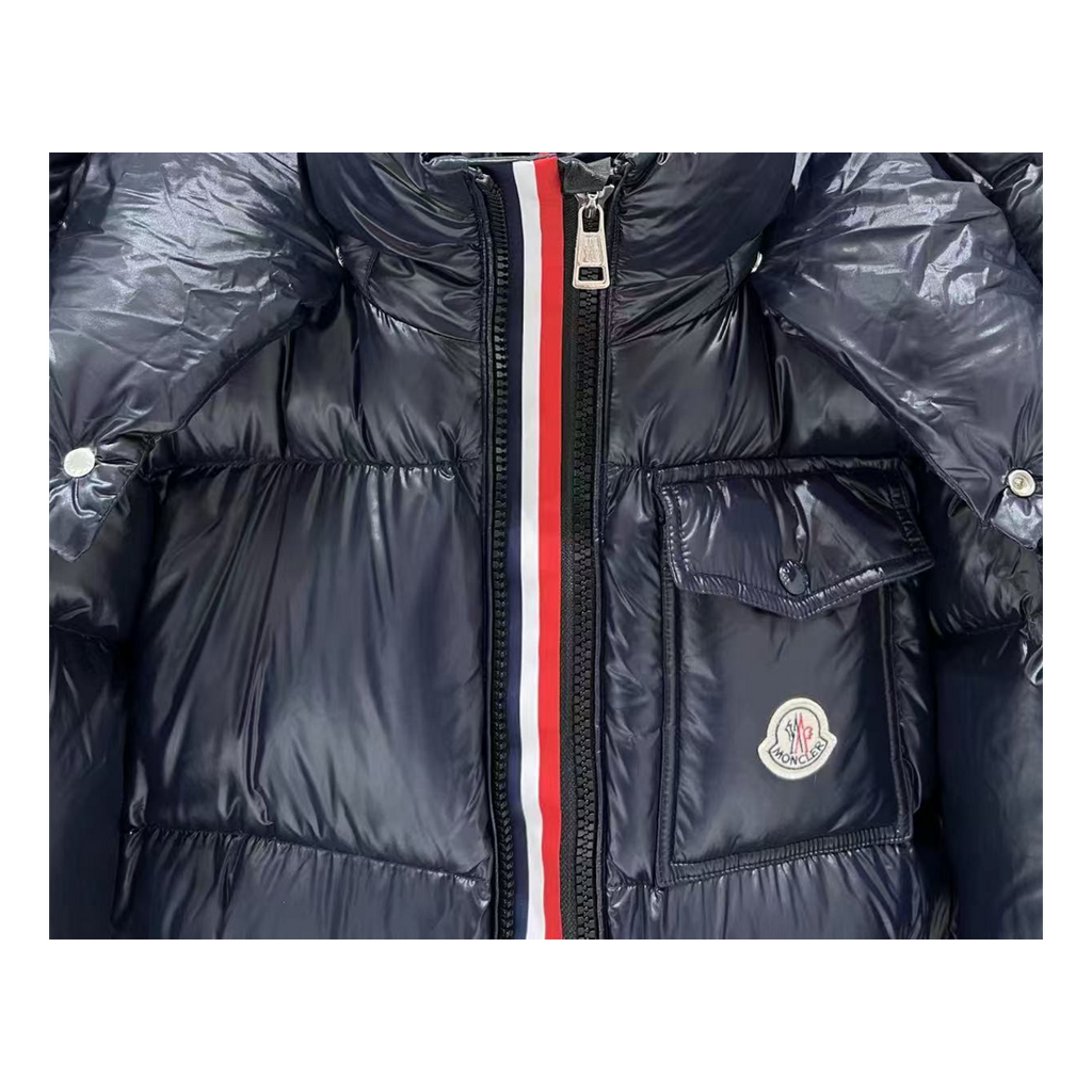 Moncler Montbeliard Hooded Down Jacket in Navy