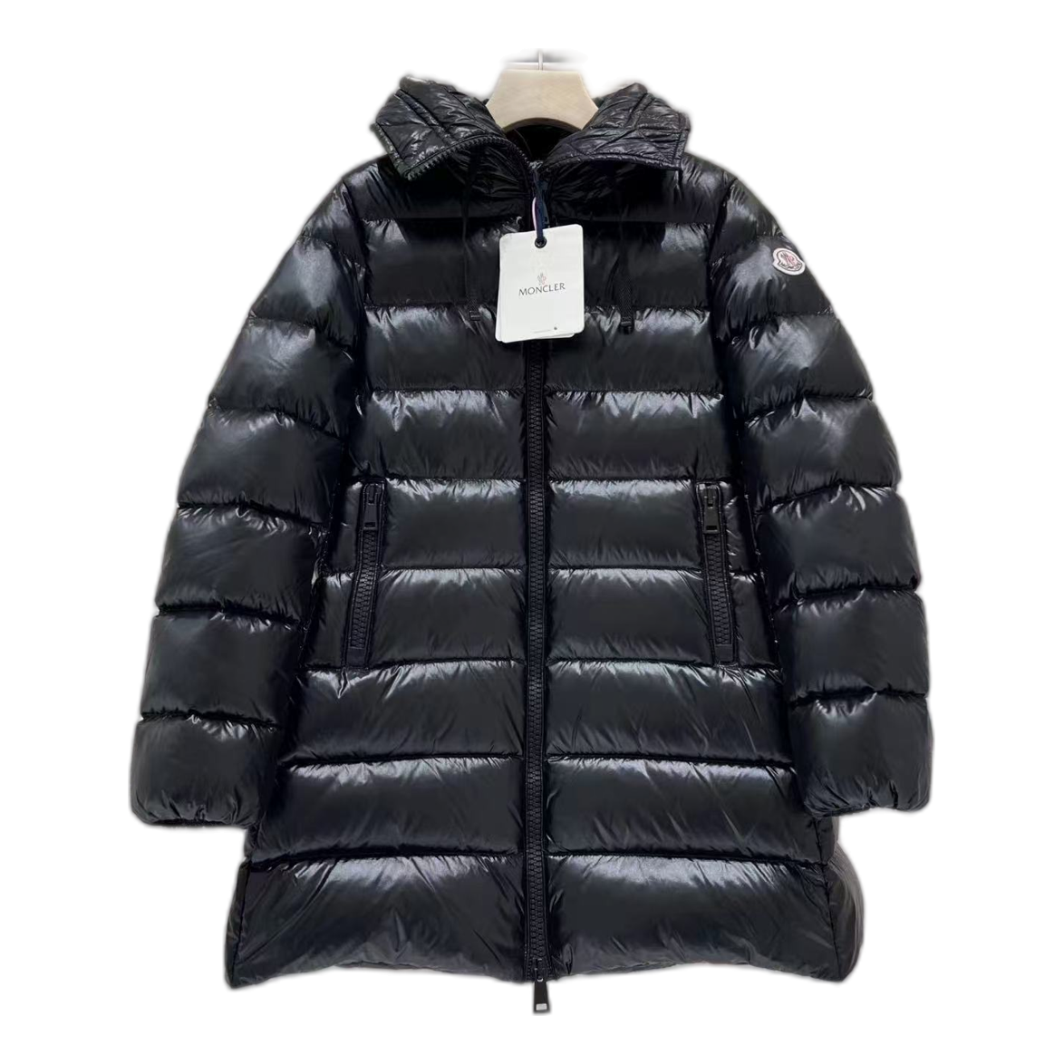 Moncler Suyen Hooded Down Coat in Black