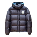 Moncler Oversized Hooded Down Jacket with Chest Badge