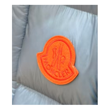 Moncler Oversized Hooded Down Jacket with Chest Badge