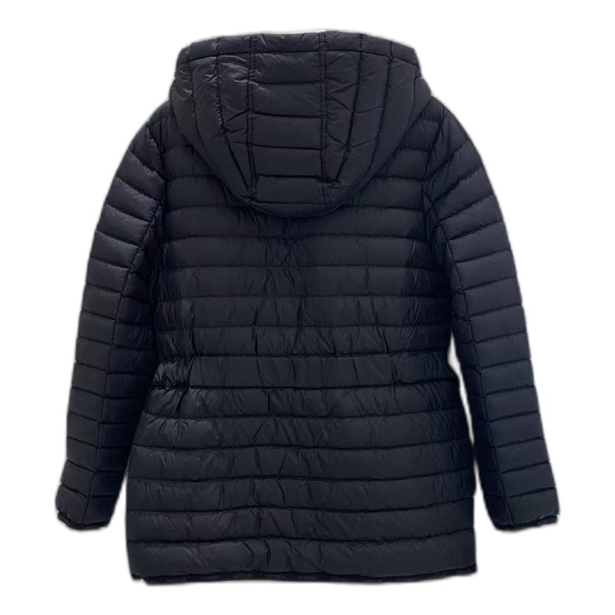 Moncler Oredon Belted Hooded Down Jacket in Black