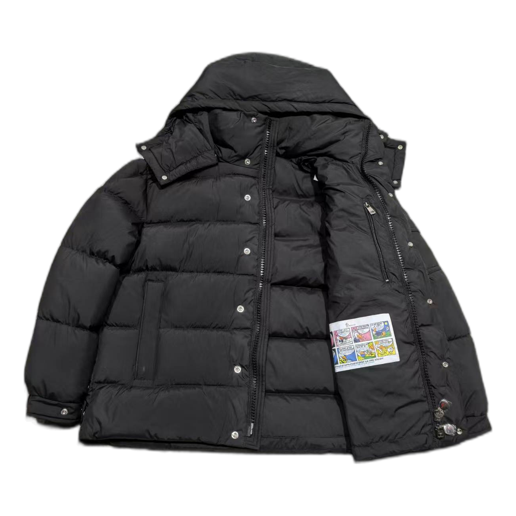 Moncler Matte Snap-Front Hooded Down Jacket