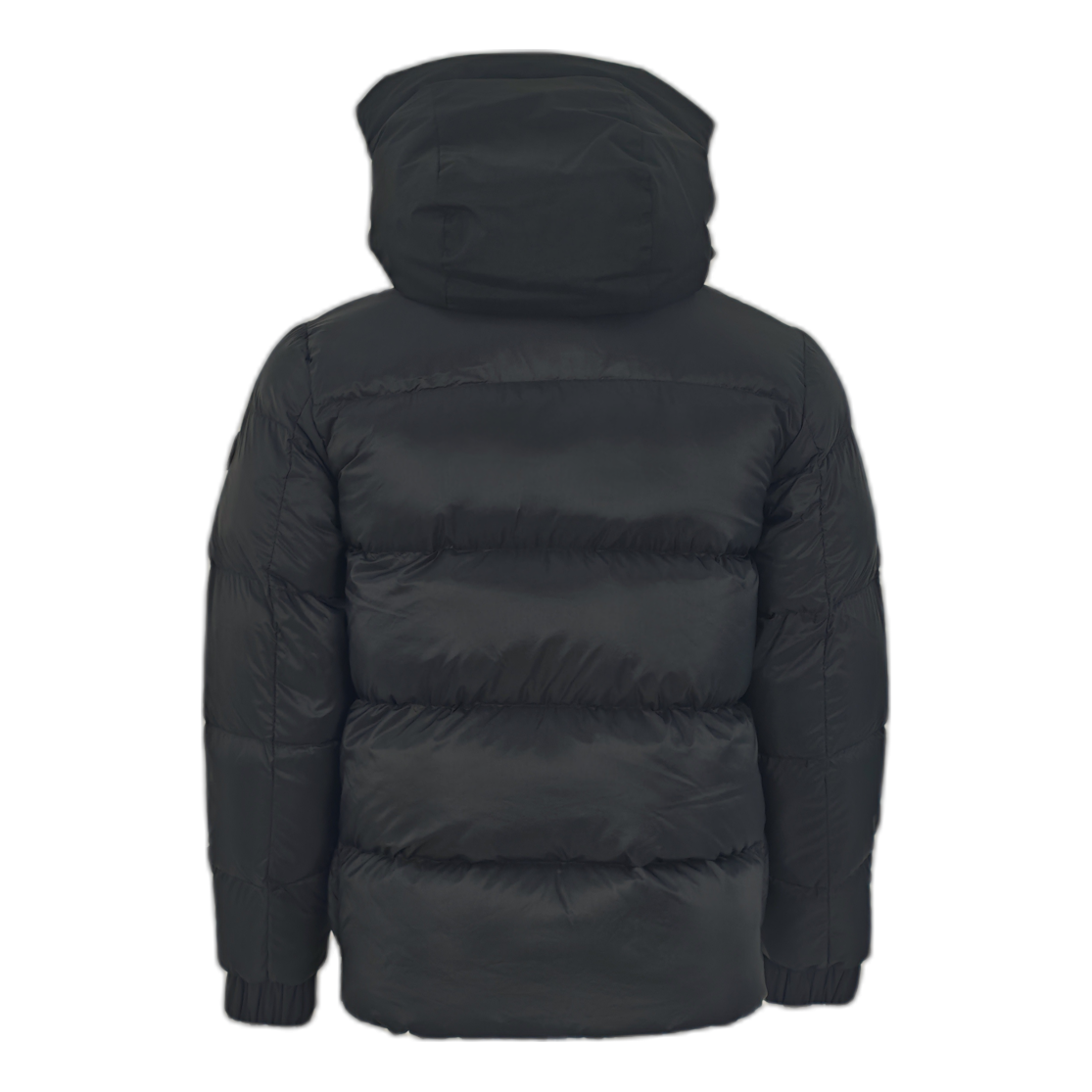 Moncler Tonal-Logo High-Collar Down Jacket in Black