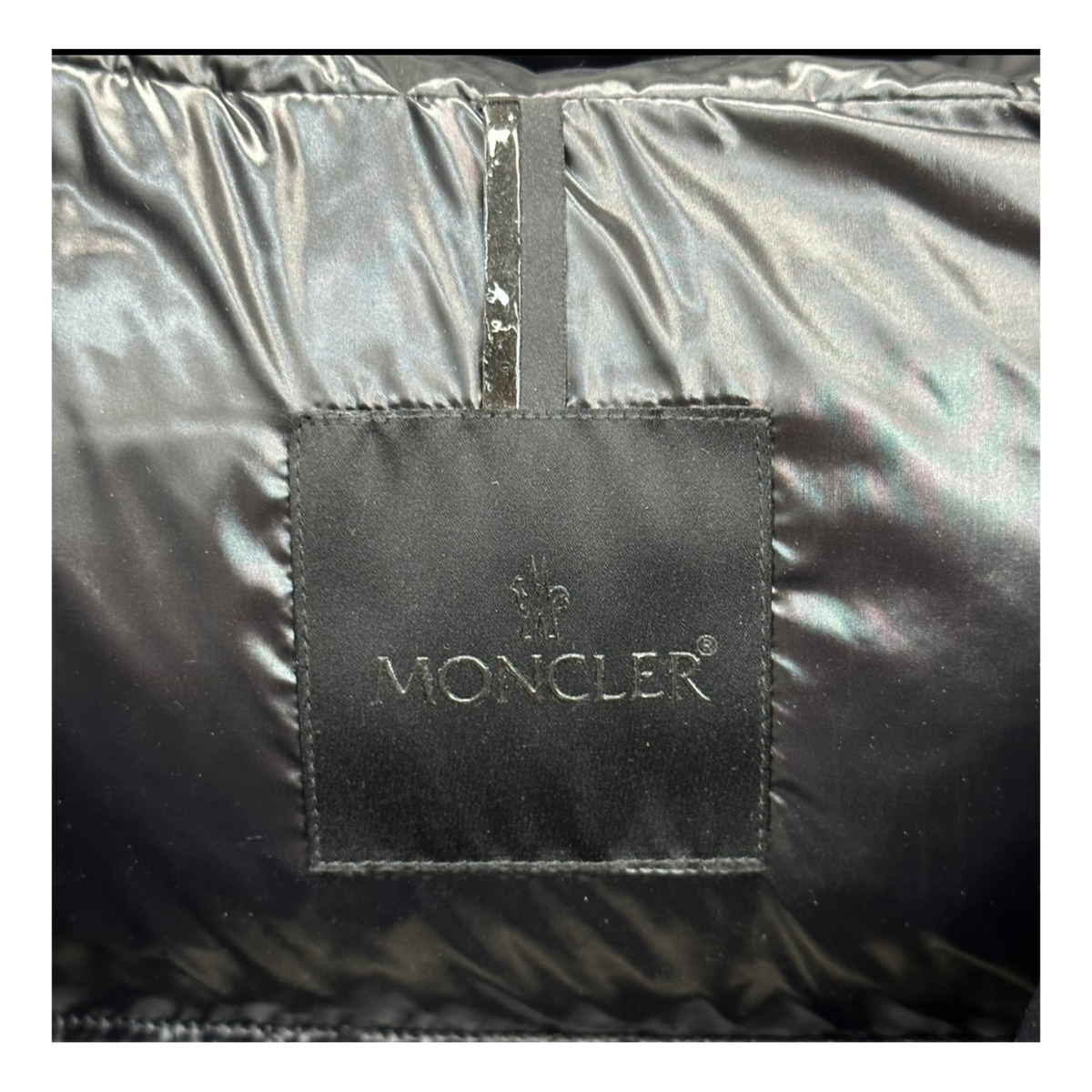 Moncler Tonal-Logo High-Collar Down Jacket in Black
