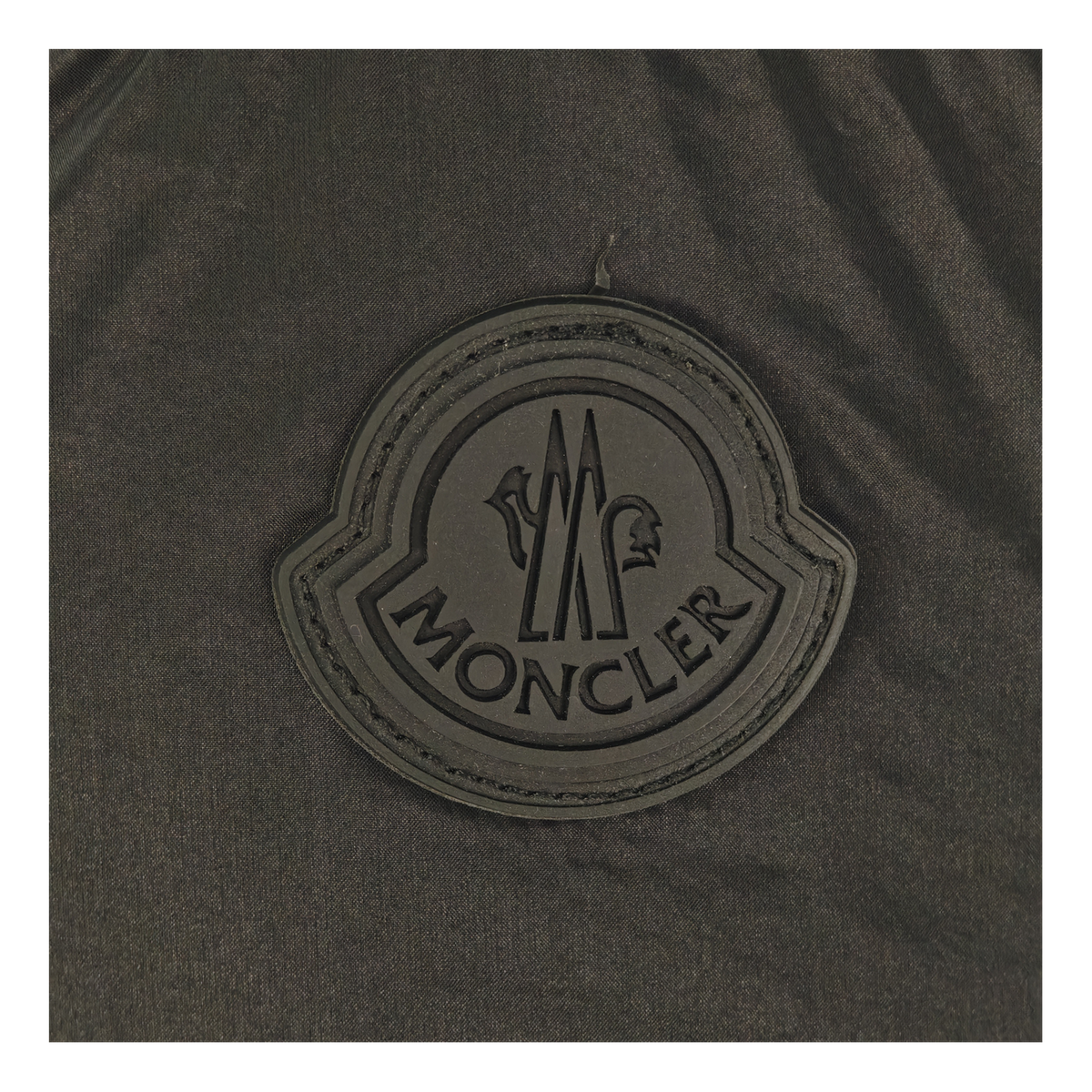 Moncler Tonal-Logo High-Collar Down Jacket in Black
