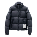 Moncler Wide-Quilt Hooded Down Jacket with Tonal Patch