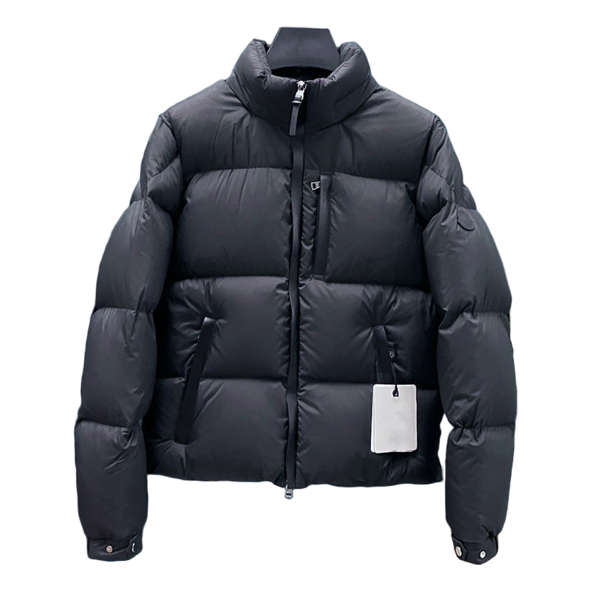 Moncler Wide-Quilt Hooded Down Jacket with Tonal Patch