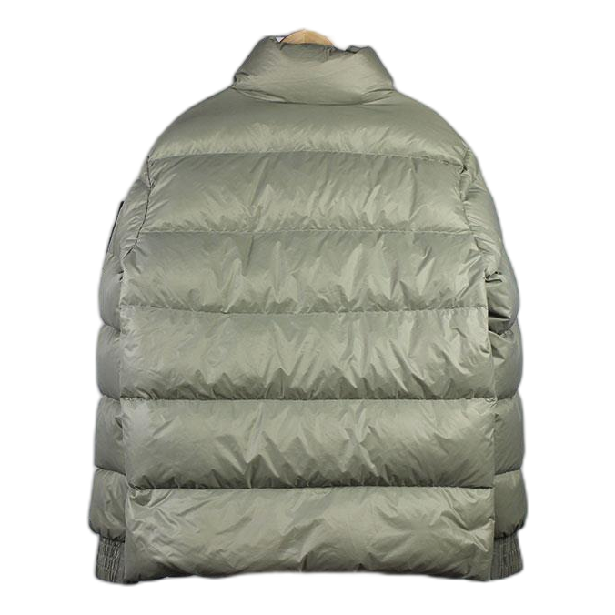 Moose Knuckles Stand-Collar Down Puffer Jacket in Sage Gray