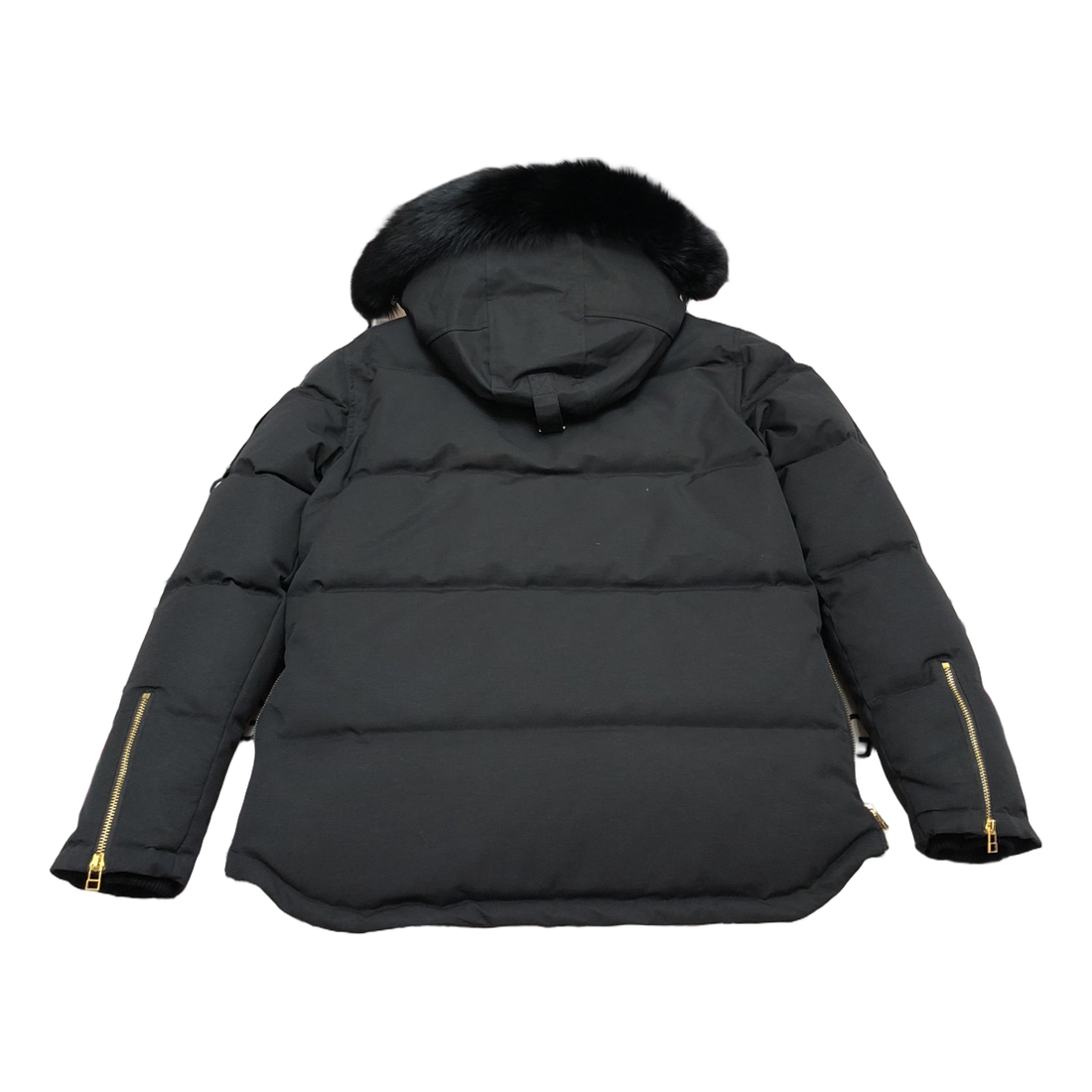 Moose Knuckles Gold 3Q Fur-Trim Hooded Down Jacket in Black