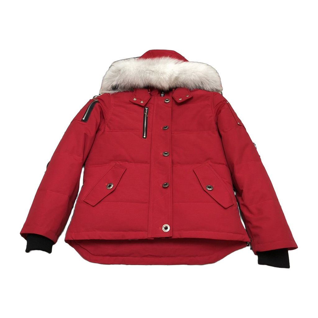 Moose Knuckles Women's Original 3Q Shearling-Trim Down Jacket - Navy