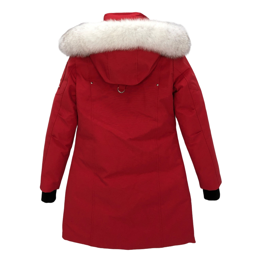 Moose Knuckles Stirling Down Parka with White Fur-Trimmed Hood