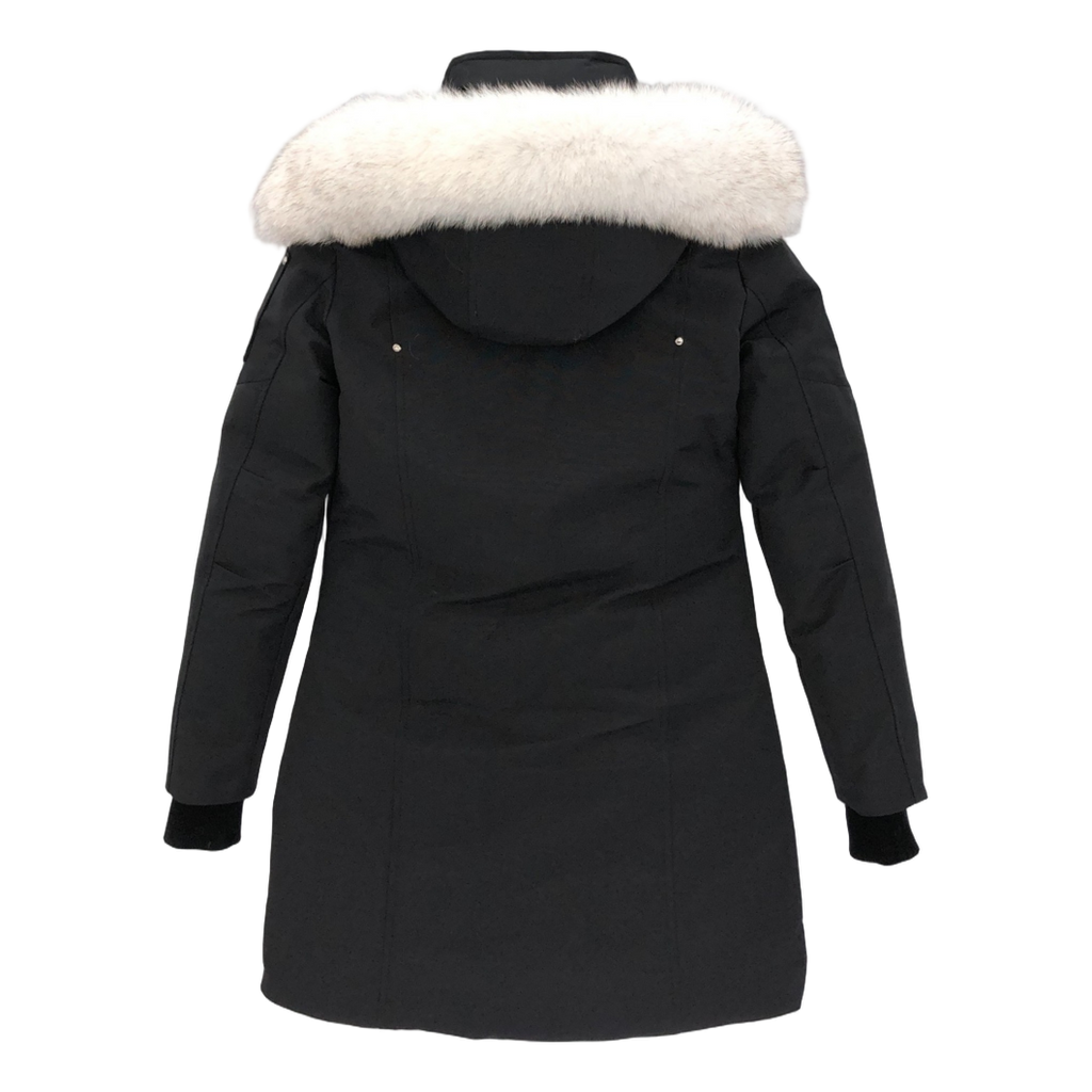 Moose Knuckles Stirling Down Parka with White Fur-Trimmed Hood