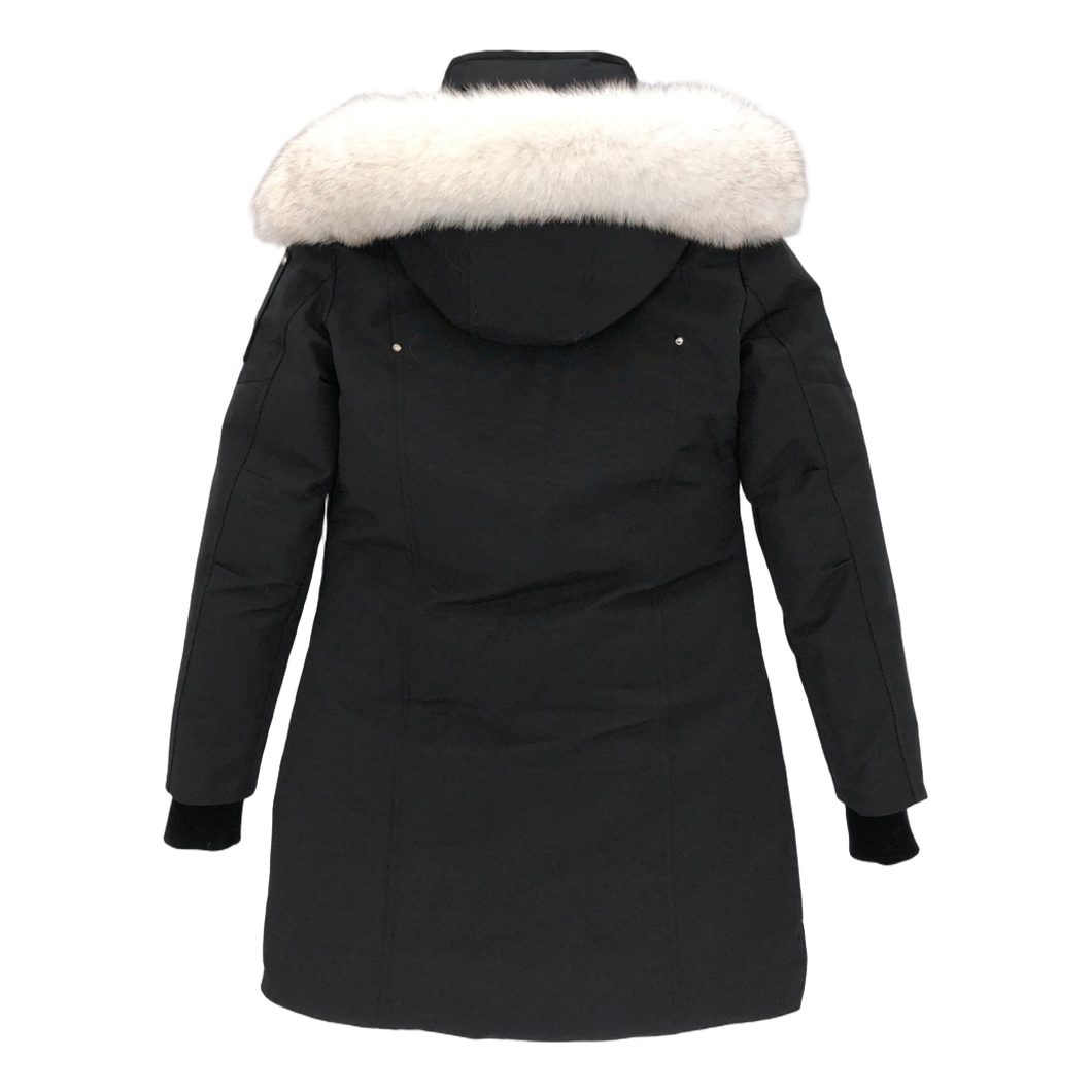 Moose Knuckles Stirling Down Parka with White Fur-Trimmed Hood