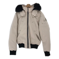 Moose Knuckles Ballistic Down Bomber Jacket with Coyote Fur Trim