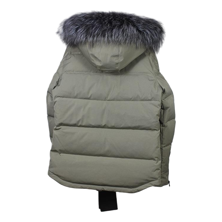 Moose Knuckles Four-Pocket Quilted Down Jacket with Fur-Trimmed Hood