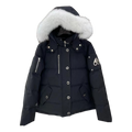 Moose Knuckles Fur-Trim Hooded Down Jacket with Zip Chest Pocket