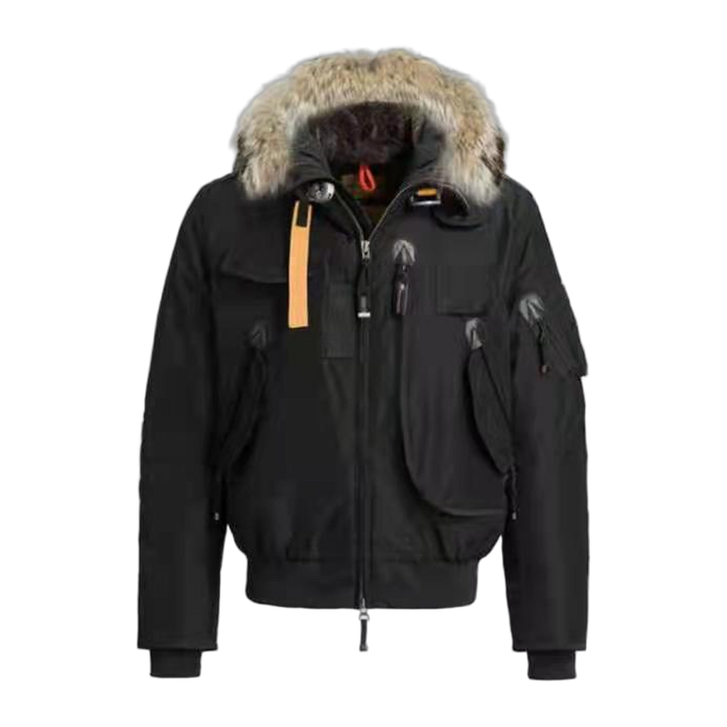 Parajumpers Gobi Down Bomber Jacket with Fur-Trimmed Hood