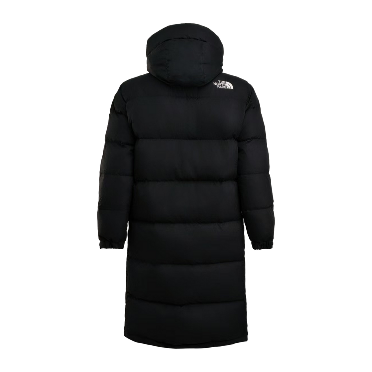 The North Face Color-Block Long Hooded Down Coat - Black