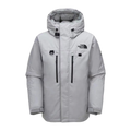 The North Face Himalayan Hooded Down Parka in Grey & White