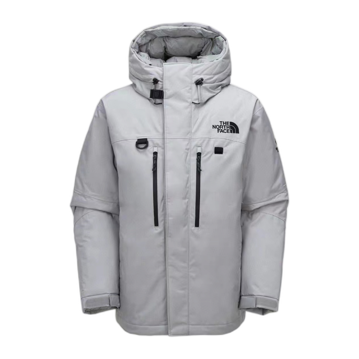 The North Face Himalayan Hooded Down Parka in Grey & White