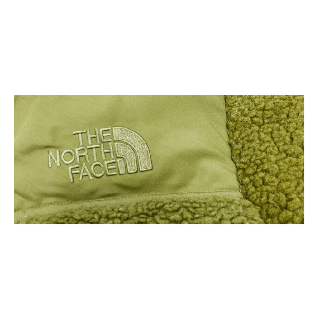The North Face Fleece-Panel Puffer Jacket with Stand Collar in Olive